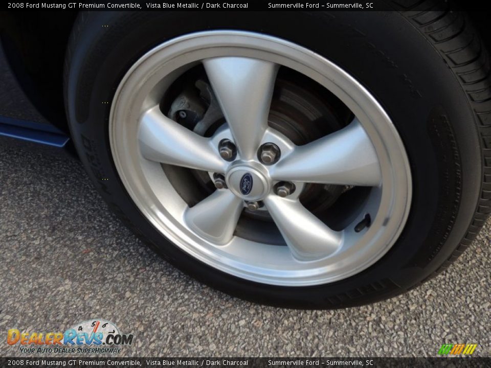 2008 Ford Mustang GT Premium Convertible Vista Blue Metallic / Dark Charcoal Photo #11