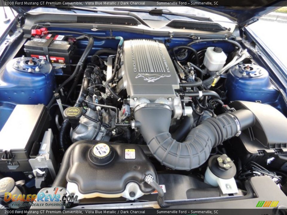 2008 Ford Mustang GT Premium Convertible Vista Blue Metallic / Dark Charcoal Photo #12