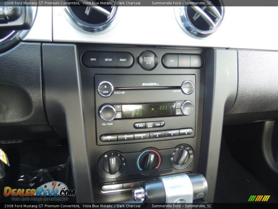 2008 Ford Mustang GT Premium Convertible Vista Blue Metallic / Dark Charcoal Photo #15