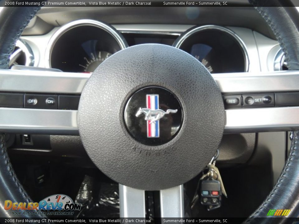 2008 Ford Mustang GT Premium Convertible Vista Blue Metallic / Dark Charcoal Photo #16