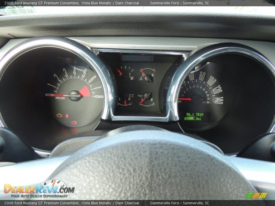 2008 Ford Mustang GT Premium Convertible Vista Blue Metallic / Dark Charcoal Photo #17
