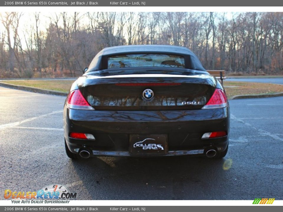 2006 BMW 6 Series 650i Convertible Jet Black / Black Photo #6