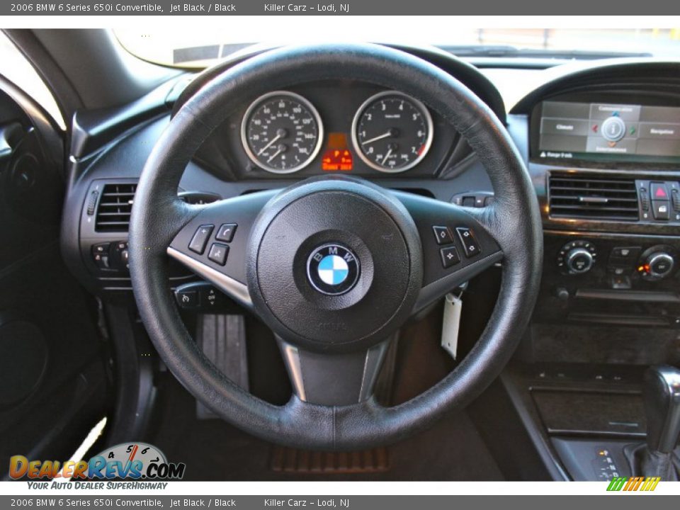 2006 BMW 6 Series 650i Convertible Jet Black / Black Photo #7