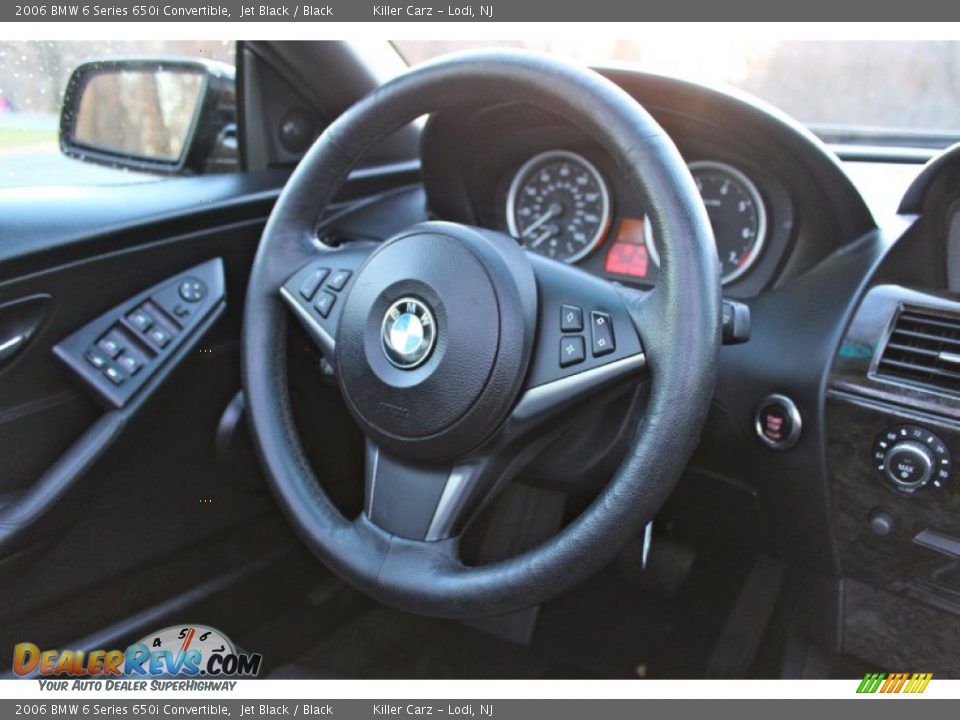 2006 BMW 6 Series 650i Convertible Jet Black / Black Photo #16