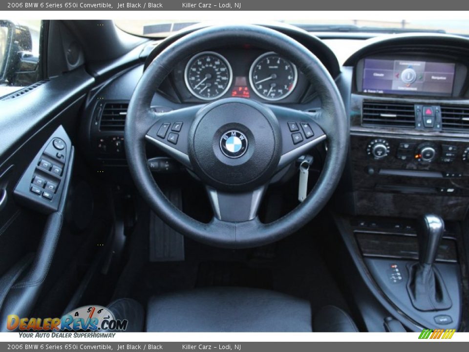 2006 BMW 6 Series 650i Convertible Jet Black / Black Photo #17
