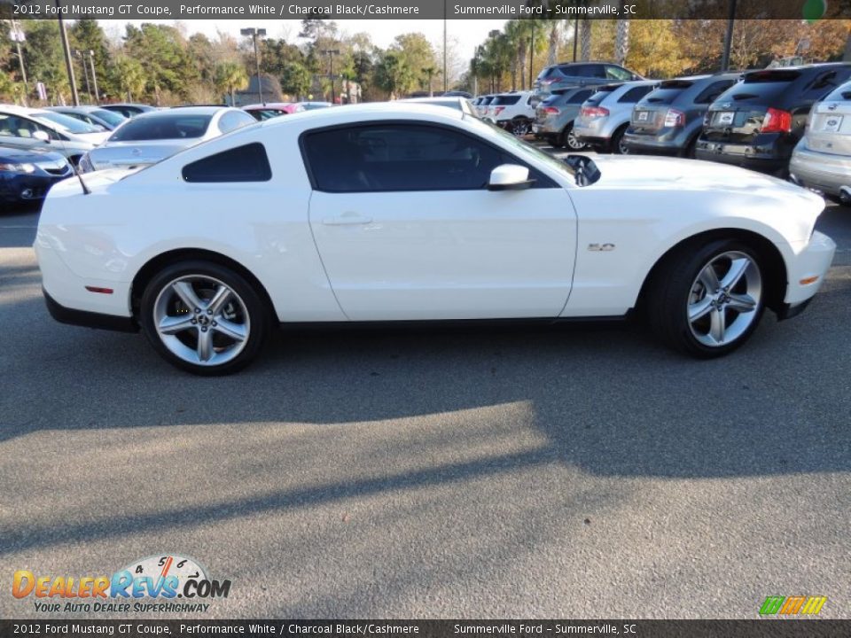 2012 Ford Mustang GT Coupe Performance White / Charcoal Black/Cashmere Photo #9