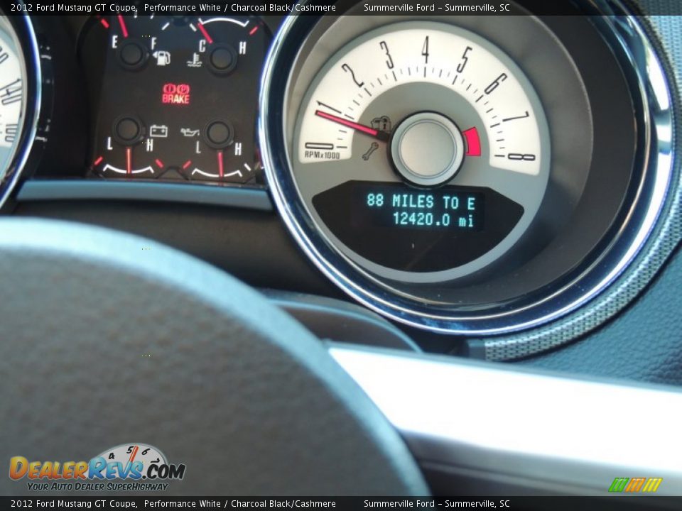 2012 Ford Mustang GT Coupe Performance White / Charcoal Black/Cashmere Photo #19