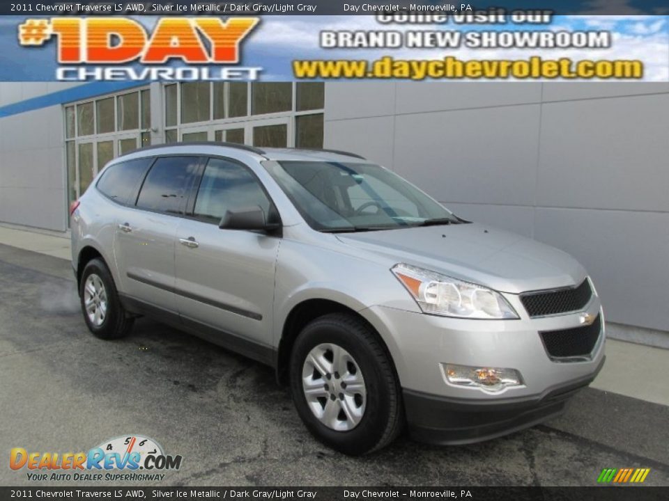2011 Chevrolet Traverse LS AWD Silver Ice Metallic / Dark Gray/Light Gray Photo #1
