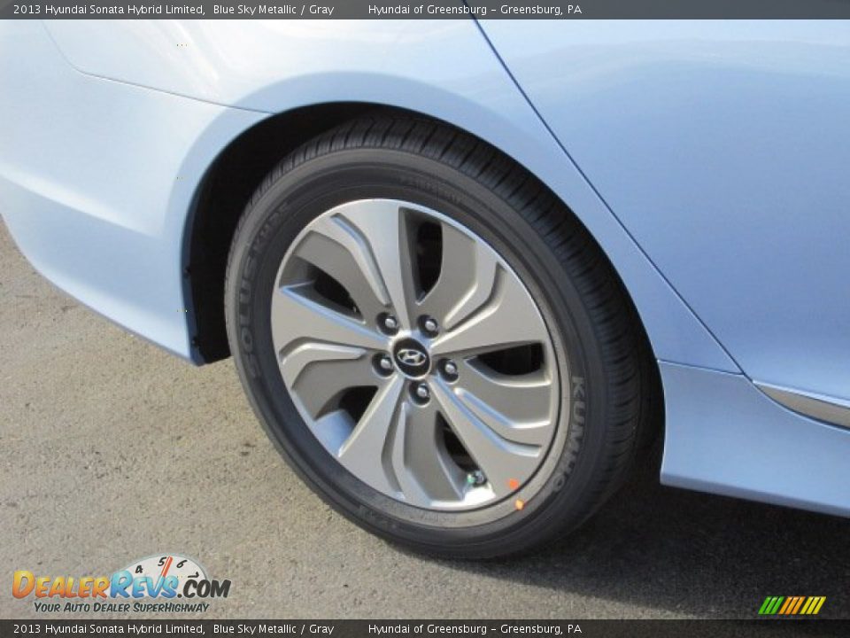 2013 Hyundai Sonata Hybrid Limited Blue Sky Metallic / Gray Photo #3