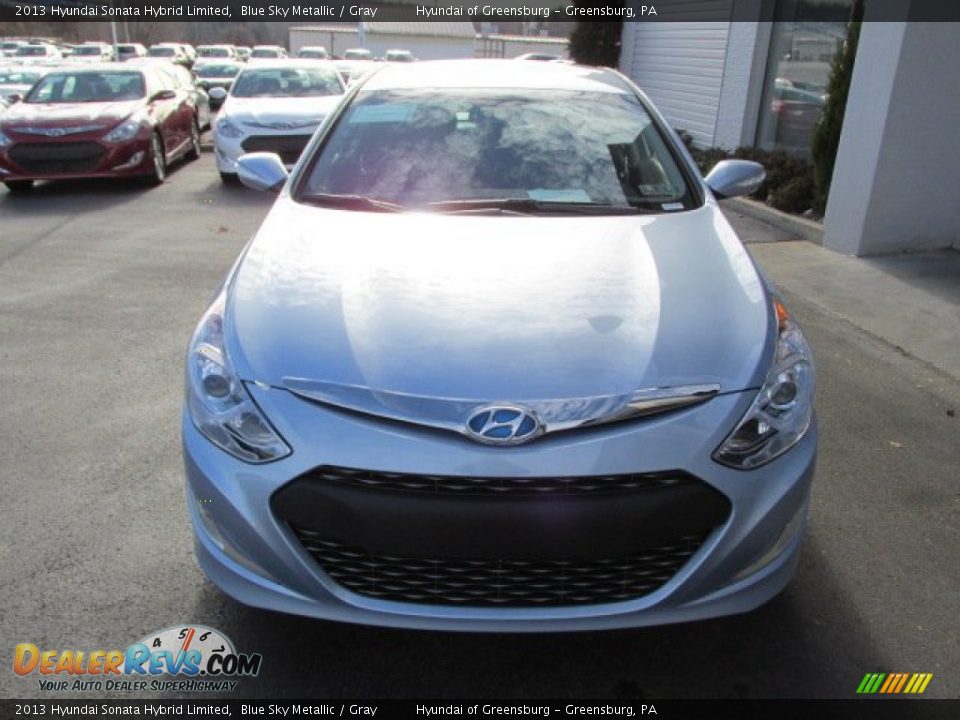2013 Hyundai Sonata Hybrid Limited Blue Sky Metallic / Gray Photo #4