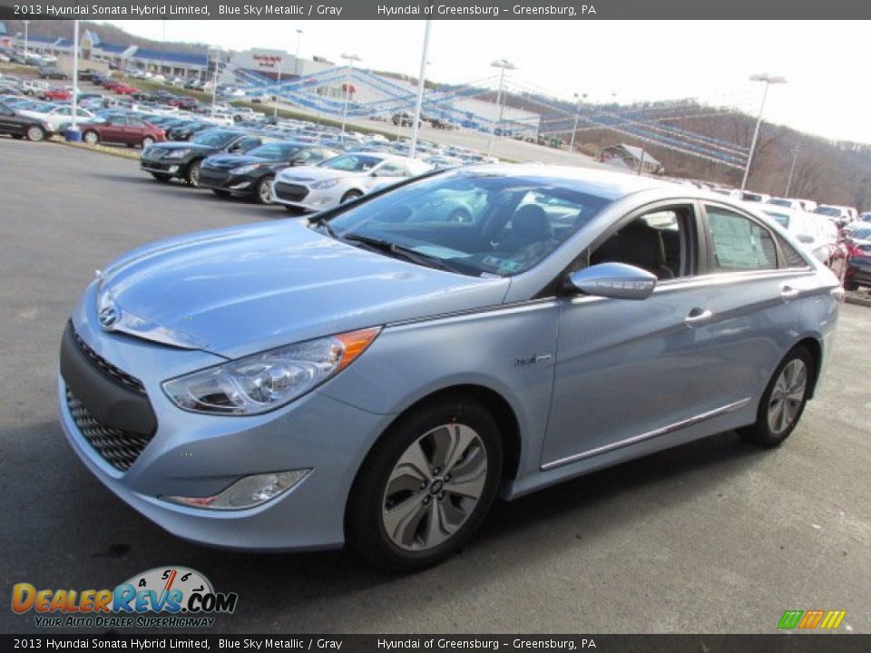 2013 Hyundai Sonata Hybrid Limited Blue Sky Metallic / Gray Photo #5