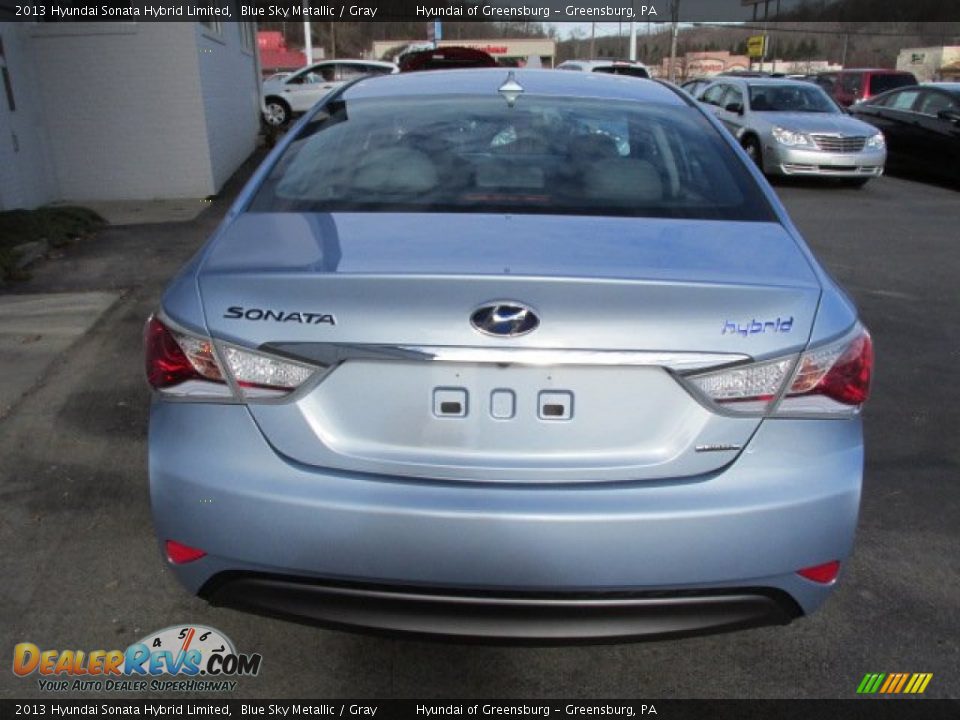 2013 Hyundai Sonata Hybrid Limited Blue Sky Metallic / Gray Photo #6