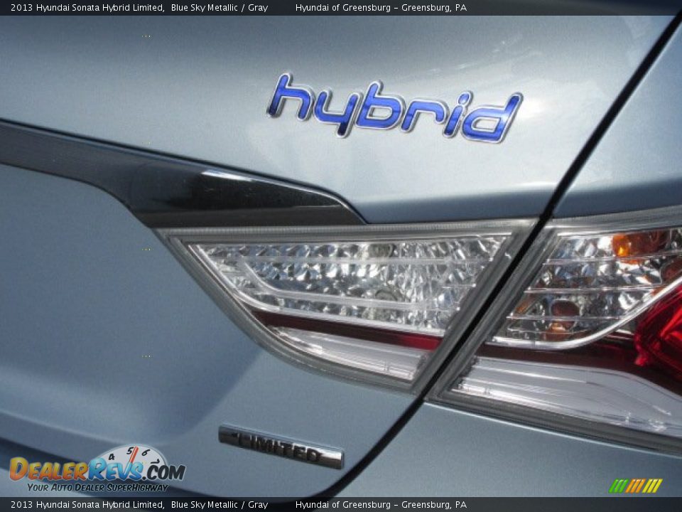 2013 Hyundai Sonata Hybrid Limited Blue Sky Metallic / Gray Photo #7