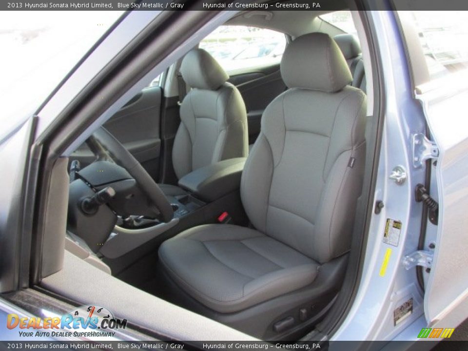 2013 Hyundai Sonata Hybrid Limited Blue Sky Metallic / Gray Photo #10