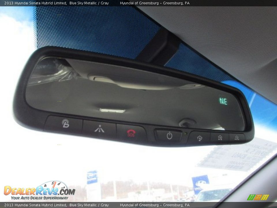 2013 Hyundai Sonata Hybrid Limited Blue Sky Metallic / Gray Photo #12