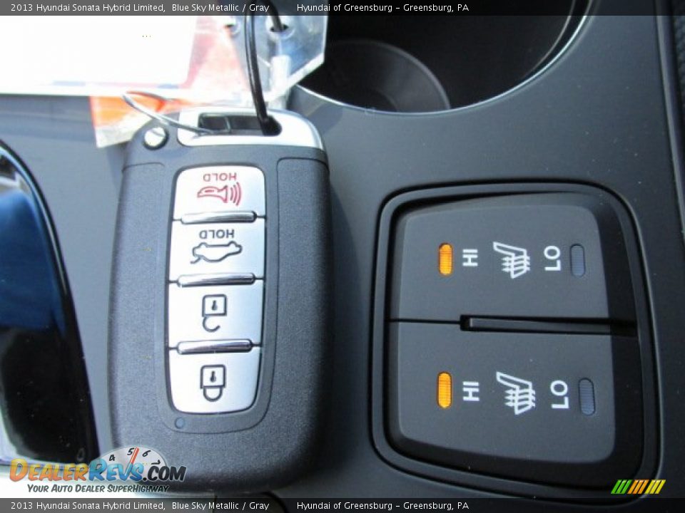 2013 Hyundai Sonata Hybrid Limited Blue Sky Metallic / Gray Photo #14
