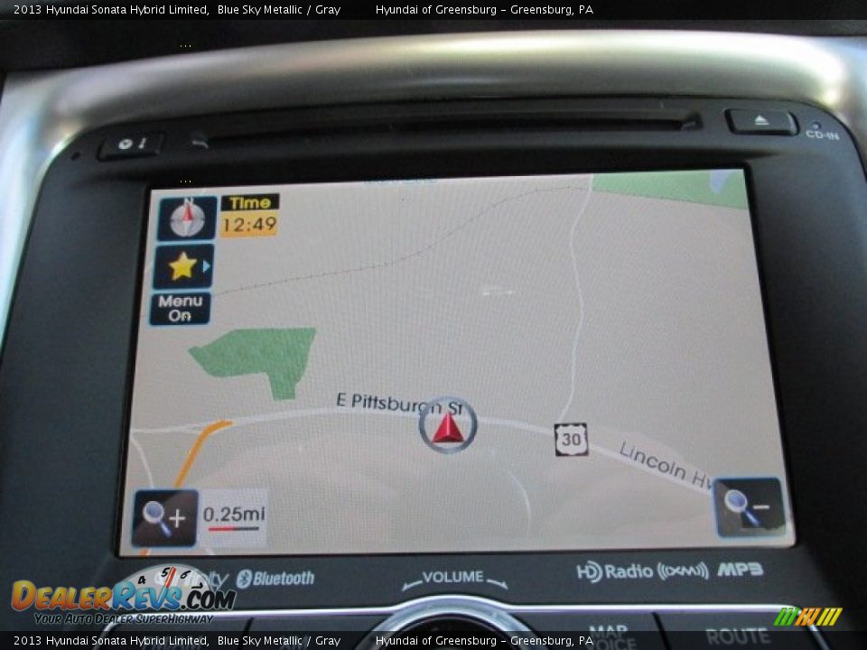 2013 Hyundai Sonata Hybrid Limited Blue Sky Metallic / Gray Photo #15