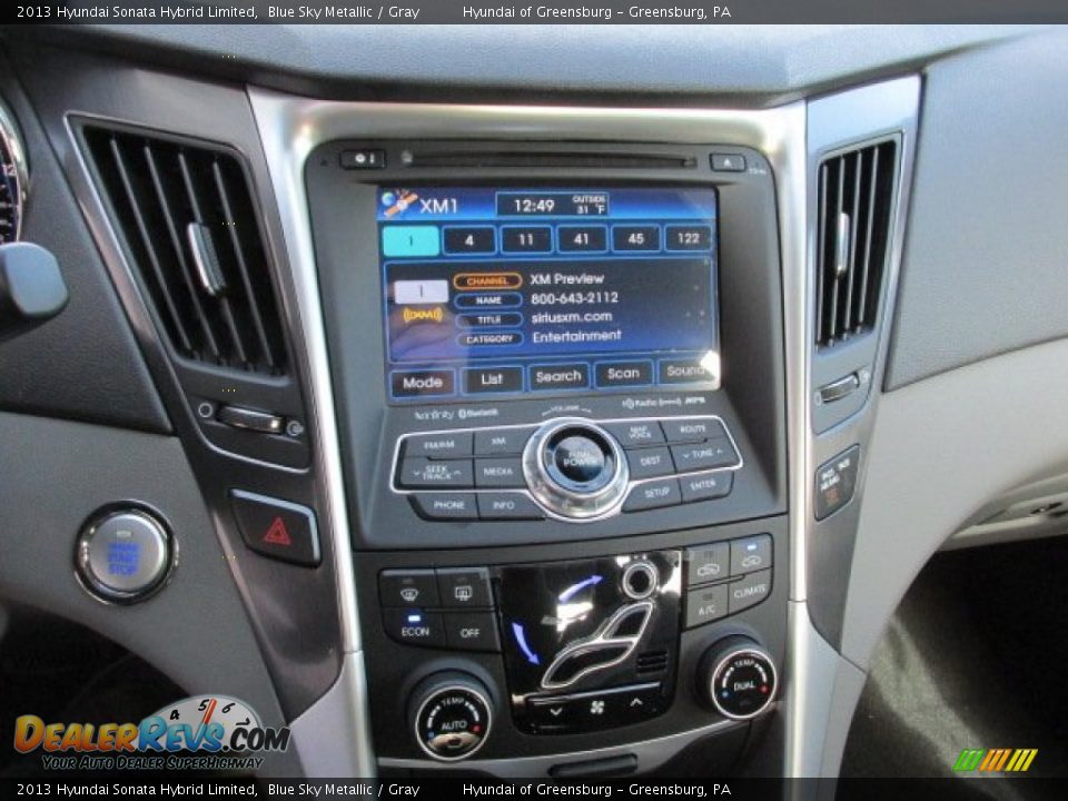 2013 Hyundai Sonata Hybrid Limited Blue Sky Metallic / Gray Photo #17