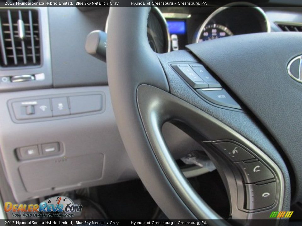 2013 Hyundai Sonata Hybrid Limited Blue Sky Metallic / Gray Photo #18