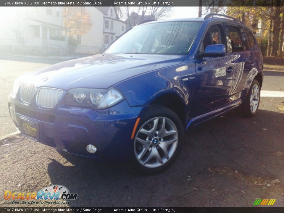 2007 BMW X3 3.0si Montego Blue Metallic / Sand Beige Photo #1