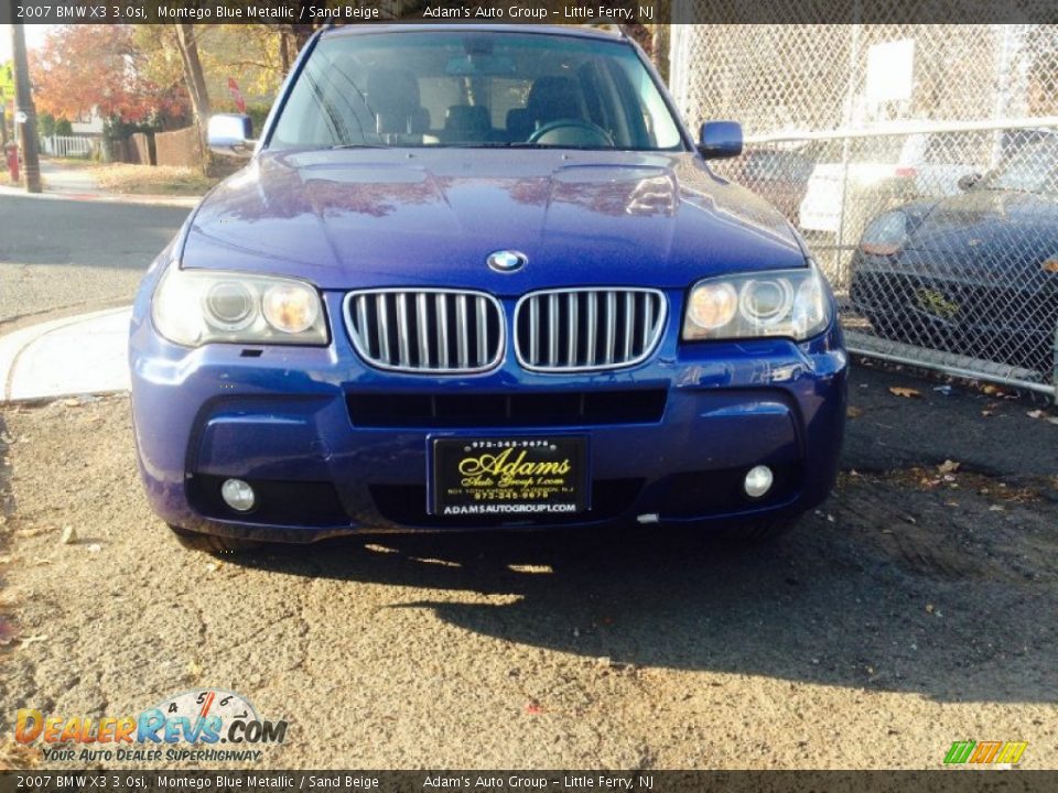 2007 BMW X3 3.0si Montego Blue Metallic / Sand Beige Photo #2