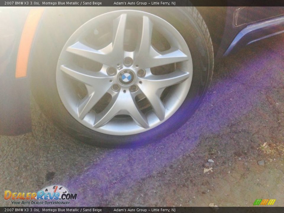 2007 BMW X3 3.0si Montego Blue Metallic / Sand Beige Photo #6