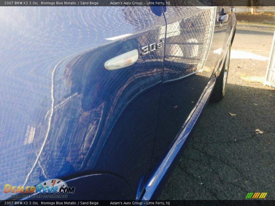 2007 BMW X3 3.0si Montego Blue Metallic / Sand Beige Photo #7