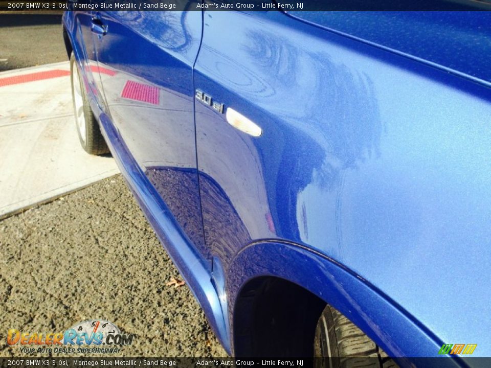 2007 BMW X3 3.0si Montego Blue Metallic / Sand Beige Photo #8