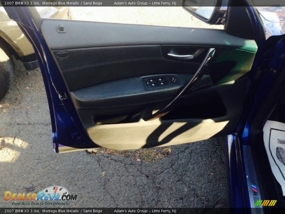 2007 BMW X3 3.0si Montego Blue Metallic / Sand Beige Photo #9