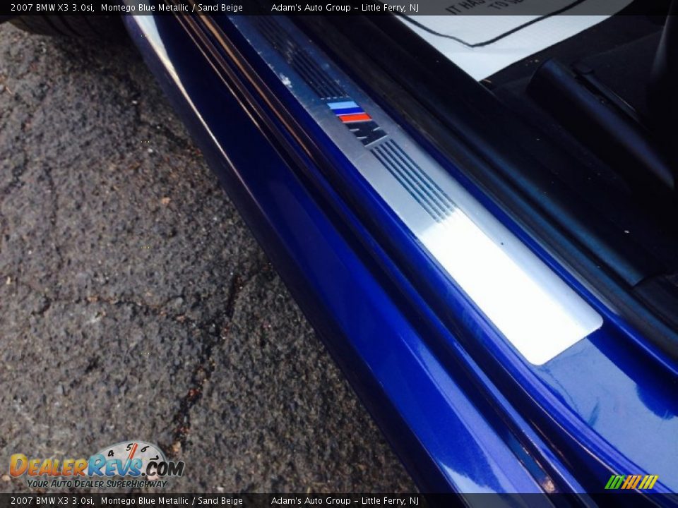 2007 BMW X3 3.0si Montego Blue Metallic / Sand Beige Photo #11