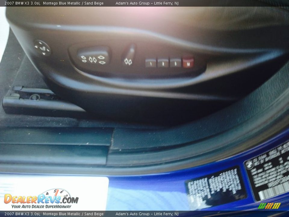 2007 BMW X3 3.0si Montego Blue Metallic / Sand Beige Photo #12