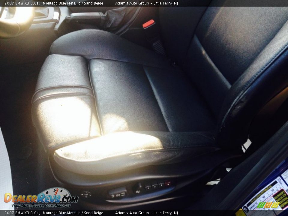 2007 BMW X3 3.0si Montego Blue Metallic / Sand Beige Photo #13