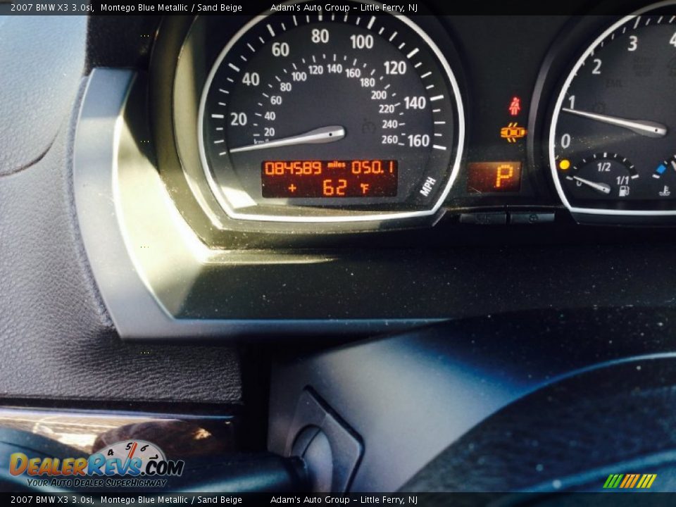 2007 BMW X3 3.0si Montego Blue Metallic / Sand Beige Photo #15