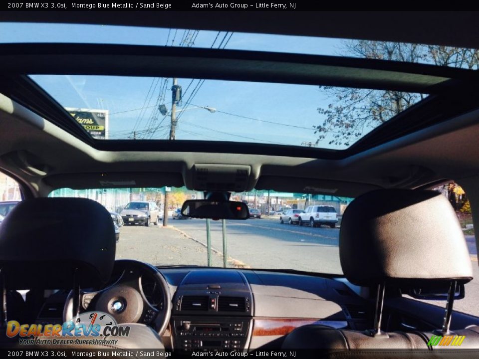 2007 BMW X3 3.0si Montego Blue Metallic / Sand Beige Photo #19