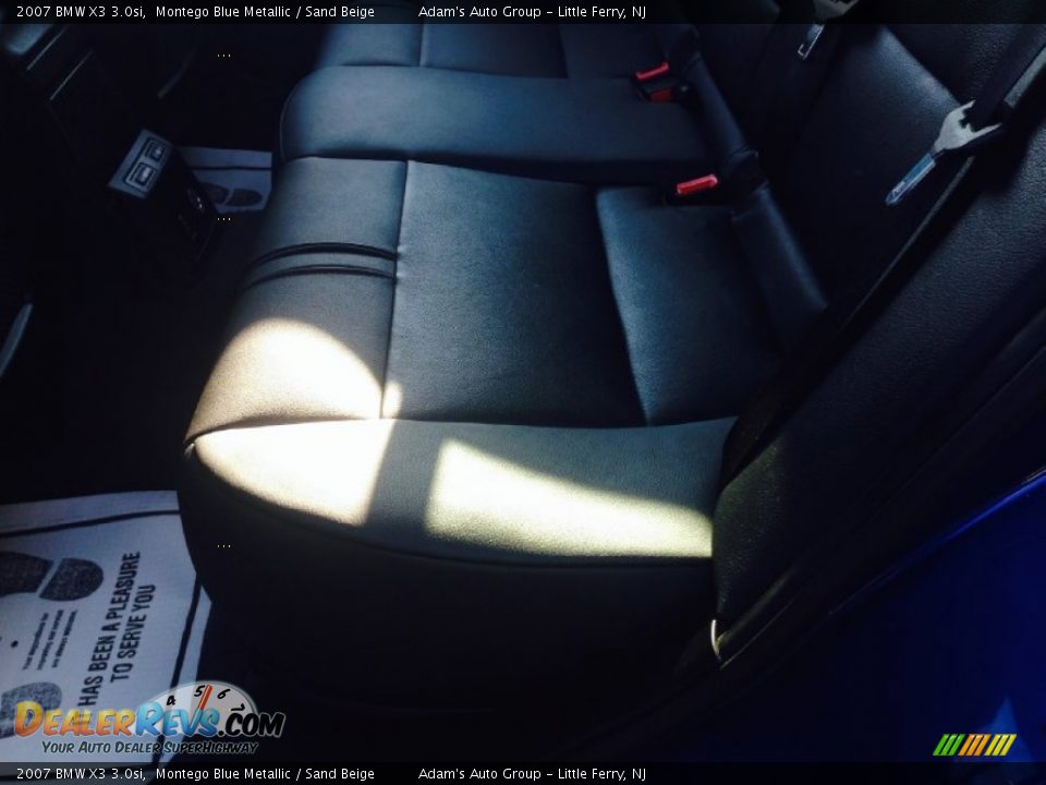 2007 BMW X3 3.0si Montego Blue Metallic / Sand Beige Photo #21