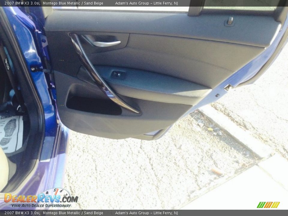 2007 BMW X3 3.0si Montego Blue Metallic / Sand Beige Photo #23