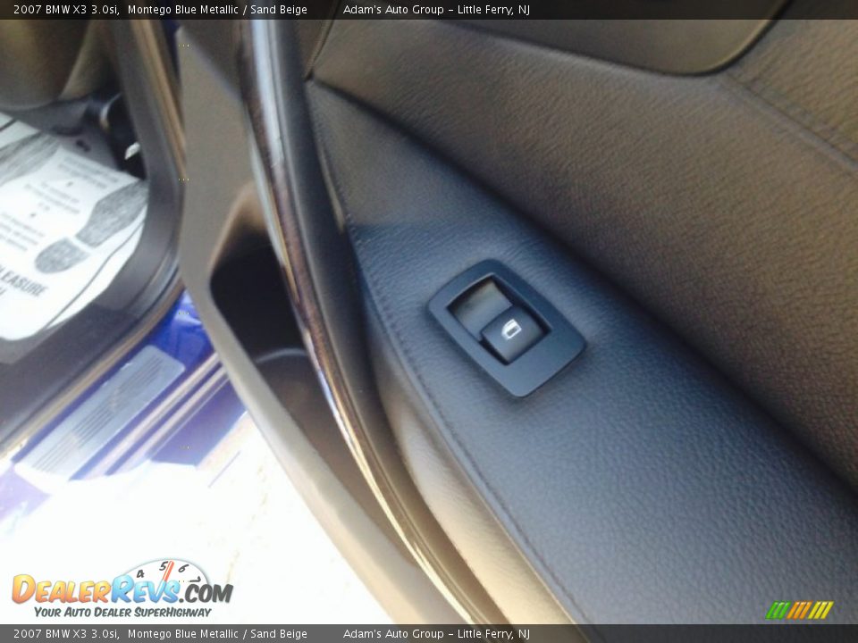 2007 BMW X3 3.0si Montego Blue Metallic / Sand Beige Photo #24