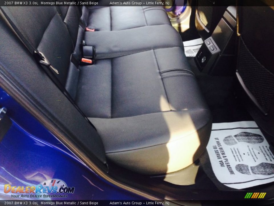 2007 BMW X3 3.0si Montego Blue Metallic / Sand Beige Photo #25
