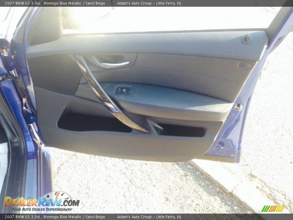 2007 BMW X3 3.0si Montego Blue Metallic / Sand Beige Photo #26