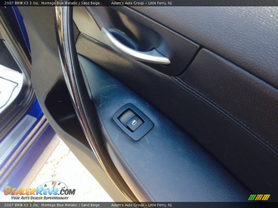 2007 BMW X3 3.0si Montego Blue Metallic / Sand Beige Photo #27