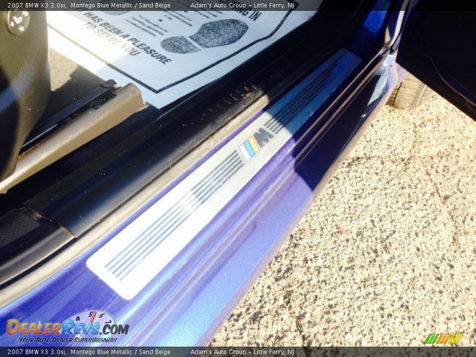 2007 BMW X3 3.0si Montego Blue Metallic / Sand Beige Photo #28