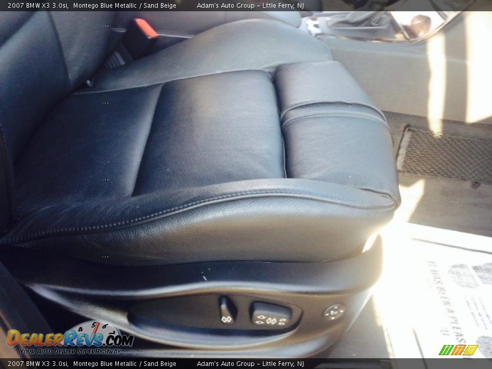 2007 BMW X3 3.0si Montego Blue Metallic / Sand Beige Photo #30