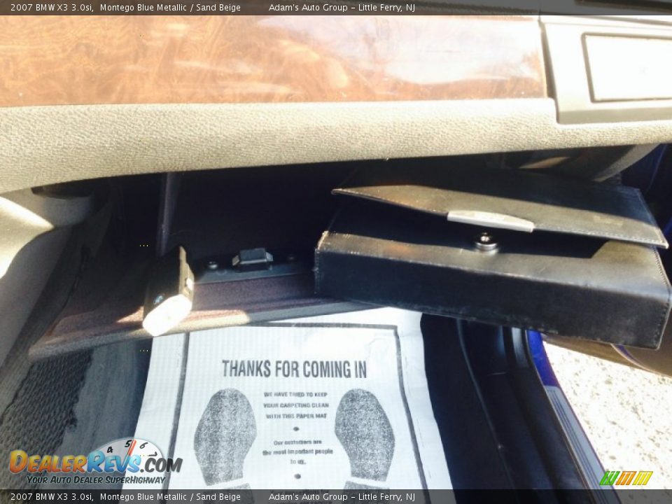 2007 BMW X3 3.0si Montego Blue Metallic / Sand Beige Photo #31