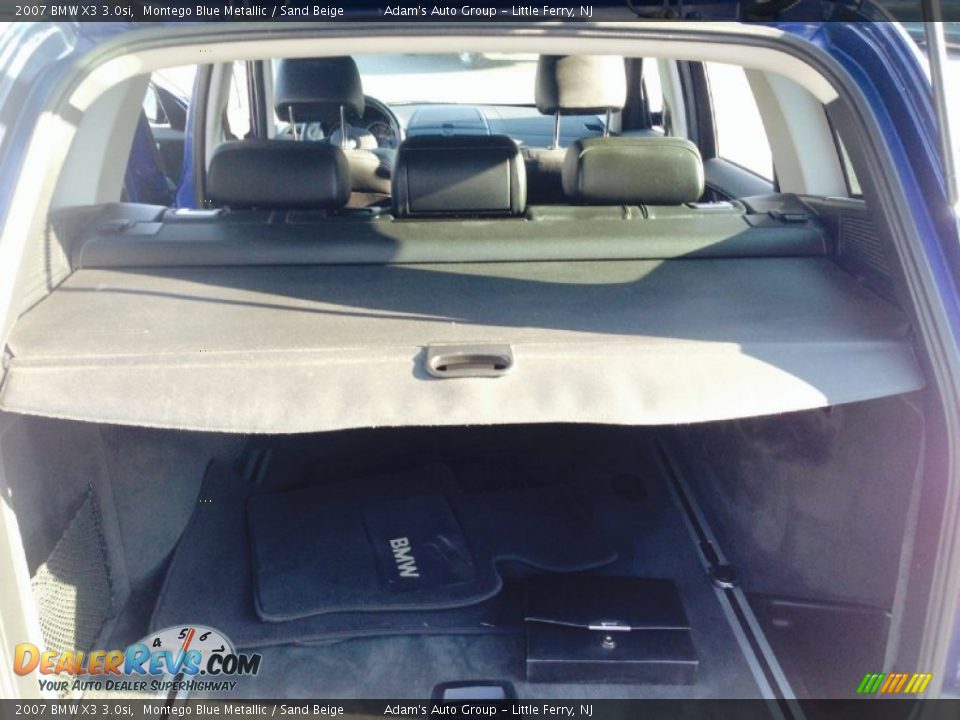 2007 BMW X3 3.0si Montego Blue Metallic / Sand Beige Photo #32