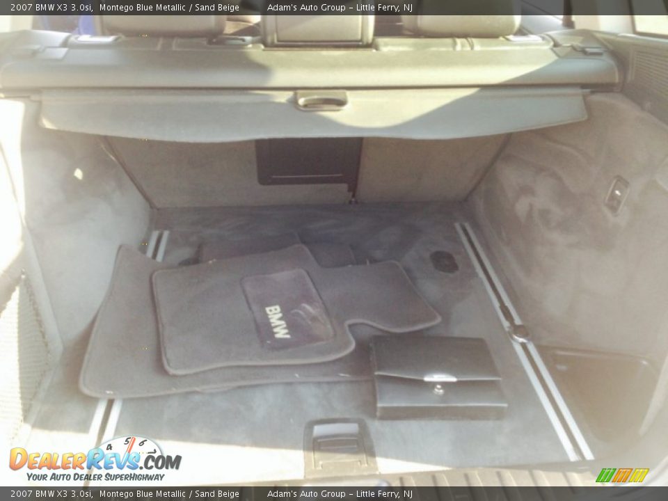 2007 BMW X3 3.0si Montego Blue Metallic / Sand Beige Photo #33