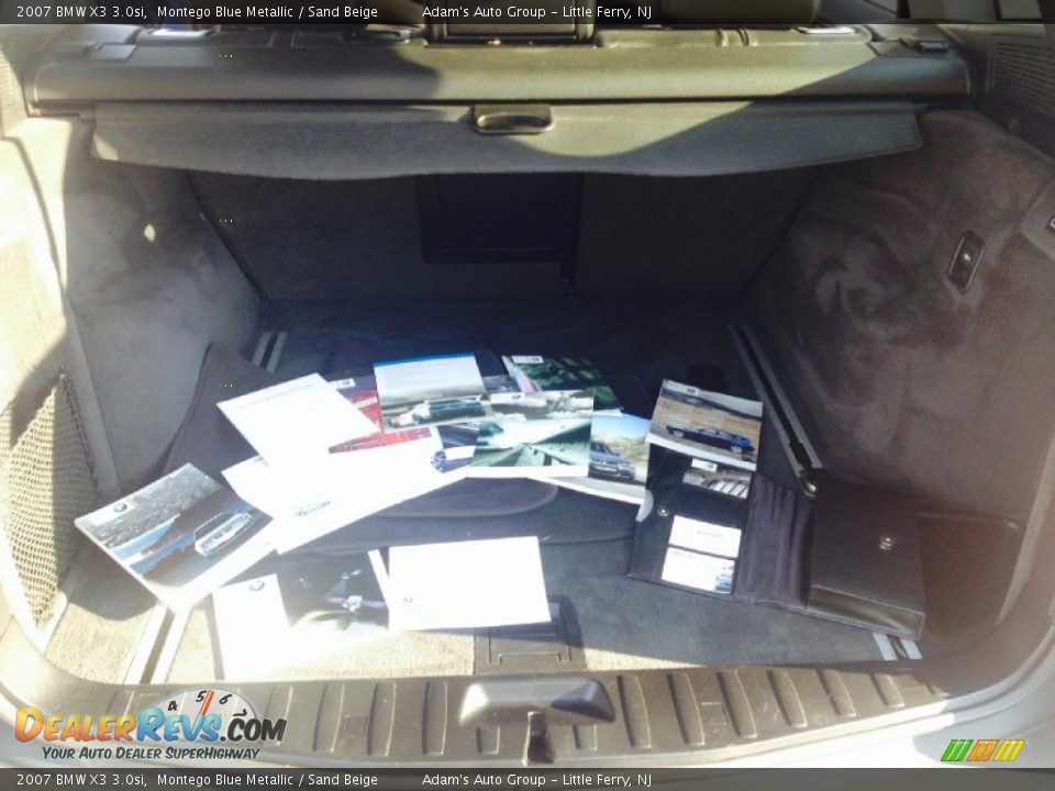 2007 BMW X3 3.0si Montego Blue Metallic / Sand Beige Photo #34