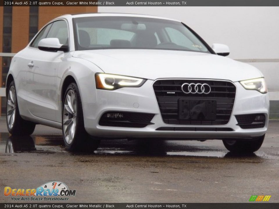 2014 Audi A5 2.0T quattro Coupe Glacier White Metallic / Black Photo #1