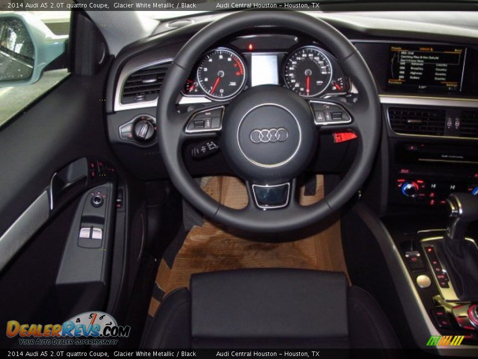 2014 Audi A5 2.0T quattro Coupe Glacier White Metallic / Black Photo #15