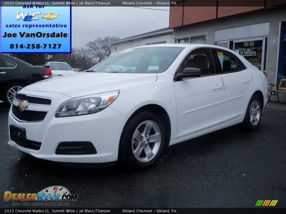 2013 Chevrolet Malibu LS Summit White / Jet Black/Titanium Photo #1