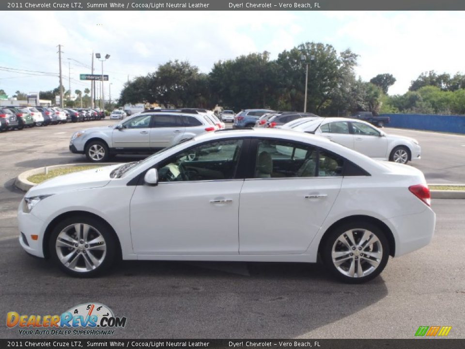 2011 Chevrolet Cruze LTZ Summit White / Cocoa/Light Neutral Leather Photo #3